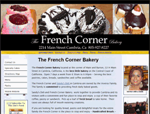 Tablet Screenshot of frenchcornerbakery.com